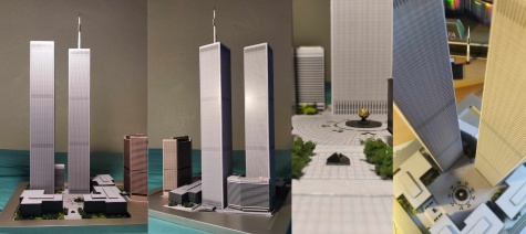 World Trade Center (WTC - Twin Towers) paper model 1:1500 + WTC 7 World Trade Center (WTC - Twin Towers) paper model 1:1500 + WTC 7