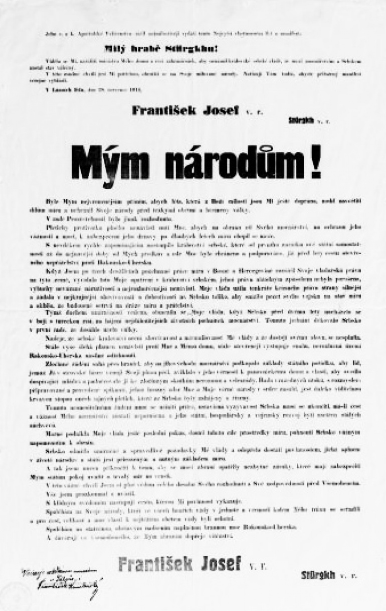 28. cerven 1914 - zacatek konce (Plná velikost v novém okně) 28. cerven 1914 - zacatek konce