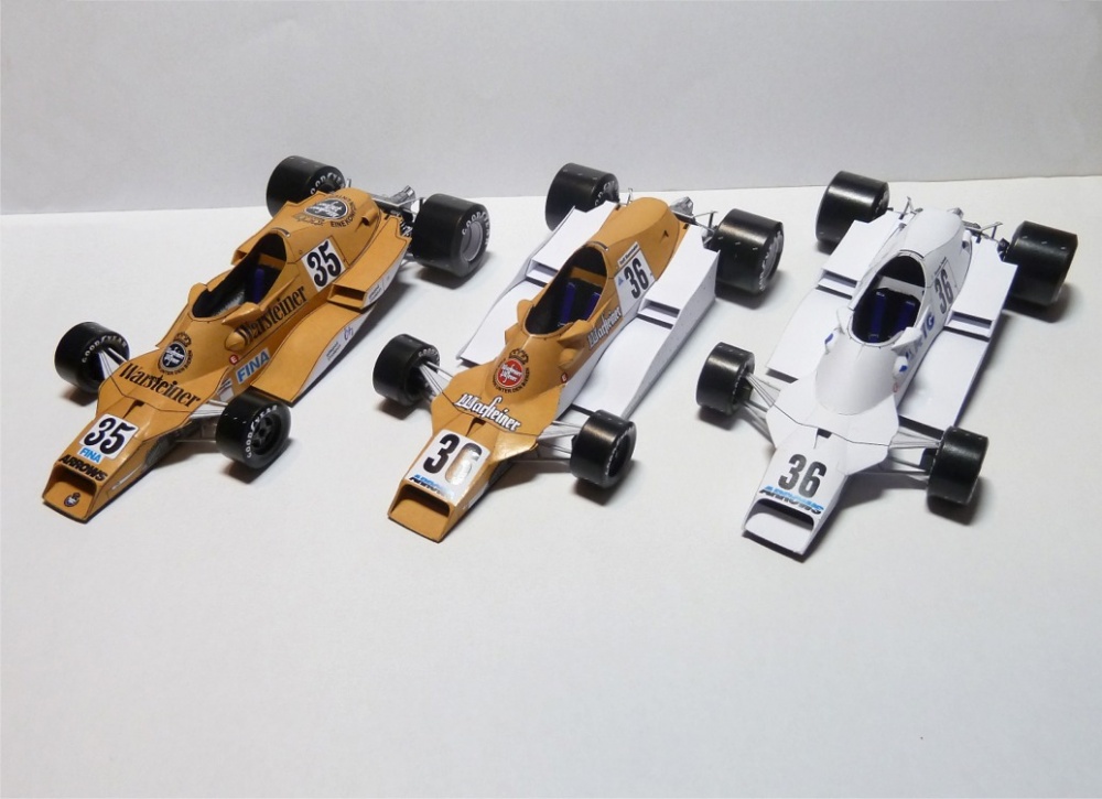 Arrows FA1 3verze, Brazil GP,South Afrcica GP,Monaco GP 1978