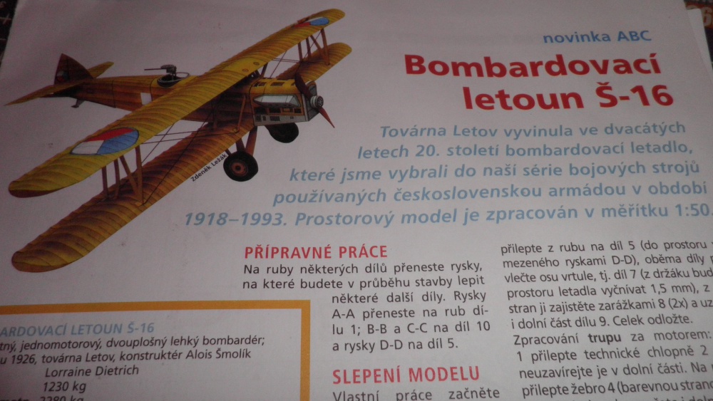 Bombardovací letoun Š-16 (Plná velikost v novém okně) Bombardovací letoun Š-16