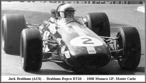 Brabham BT26, Monaco GP, Jack Brabham, 1968 Brabham BT26, Monaco GP, Jack Brabham, 1968