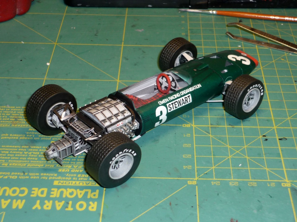 BRM P83 H16 - Jackie Stewart - GP V.Británie 1967 (Plná velikost v novém okně) BRM P83 H16 - Jackie Stewart - GP V.Británie 1967
