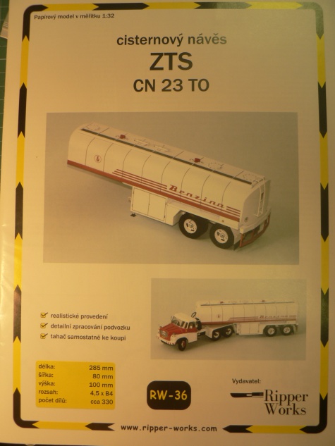 Cisternový návěs ZTS CN 23 TO Cisternový návěs ZTS CN 23 TO