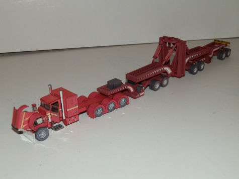 Peterbilt 359 + cozad wind tower trailer