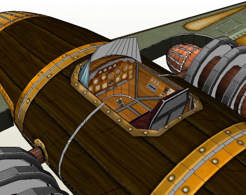 Elektro- magnetick� steampunkov� lietadlo (Electro- Magnetic Aero Carriage)