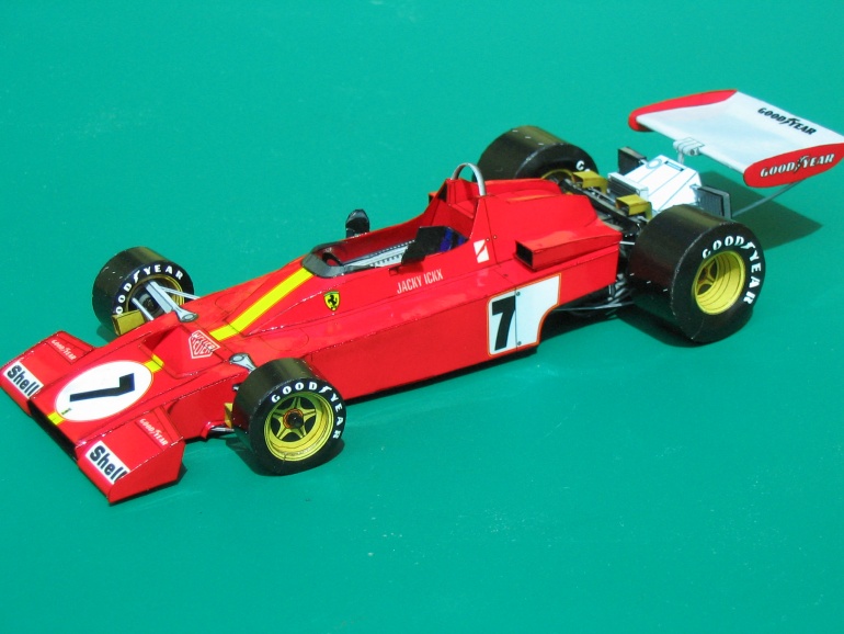 Ferrari 312B3, J. Ickx, Vc španielska 1973 (Plná velikost v novém okně) Ferrari 312B3, J. Ickx, Vc španielska 1973