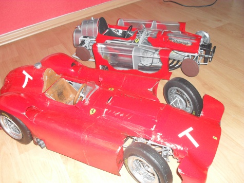 FERRARI D 50 Streamlinner vers. B - Francie 1956- Průhledný model!!! FERRARI D 50 Streamlinner vers. B - Francie 1956- Průhledný model!!!