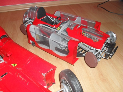 FERRARI D 50 Streamlinner vers. B - Francie 1956- Průhledný model!!! FERRARI D 50 Streamlinner vers. B - Francie 1956- Průhledný model!!!
