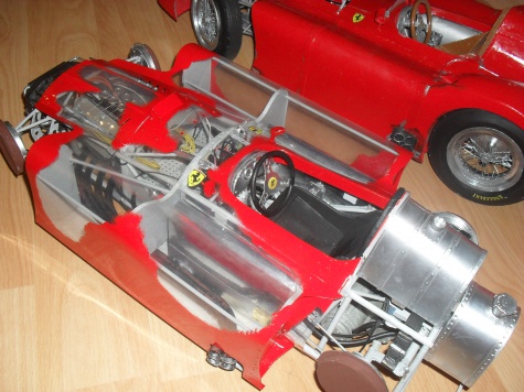 FERRARI D 50 Streamlinner vers. B - Francie 1956- Průhledný model!!! FERRARI D 50 Streamlinner vers. B - Francie 1956- Průhledný model!!!