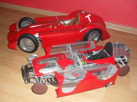 FERRARI D 50 Streamlinner vers. B - Francie 1956- Průhledný model!!! FERRARI D 50 Streamlinner vers. B - Francie 1956- Průhledný model!!!