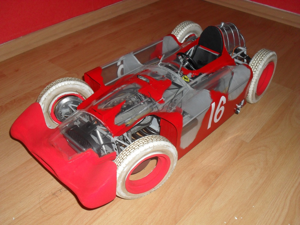 FERRARI D 50 Streamlinner vers. B - Francie 1956- Průhledný model!!! (Plná velikost v novém okně) FERRARI D 50 Streamlinner vers. B - Francie 1956- Průhledný model!!!