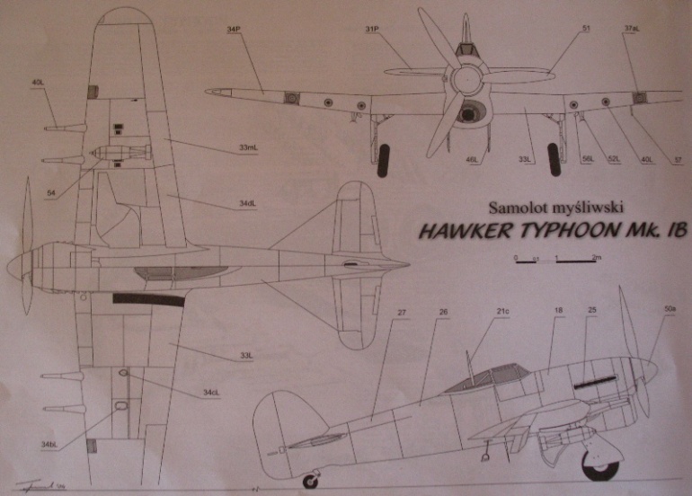 Hawker Typhoon Mk. IB (Plná velikost v novém okně) Hawker Typhoon Mk. IB