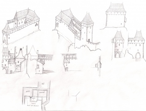 hrad Buben v 15. století hrad Buben v 15. století