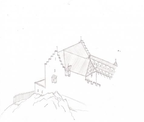 hrad Buben v 15. století hrad Buben v 15. století
