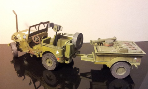 Jeep Williys MB s přívěsem Jeep Williys MB s přívěsem