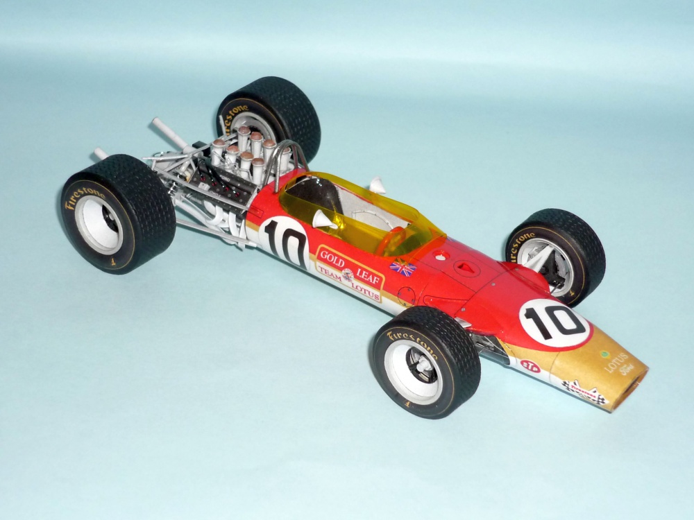 Lotus 49 - Graham Hill - GP Španelska 1968 (Plná velikost v novém okně) Lotus 49 - Graham Hill - GP Španelska 1968