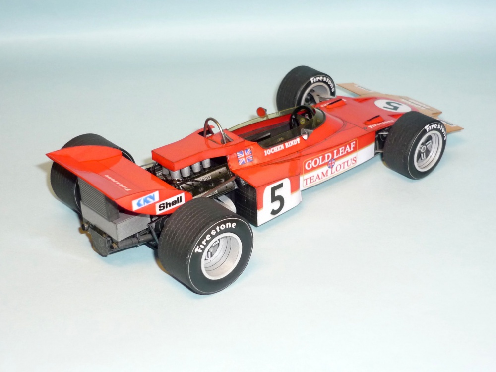 Lotus 72 - Jochen Rint - GP Velké Británie 1970 (Plná velikost v novém okně) Lotus 72 - Jochen Rint - GP Velké Británie 1970