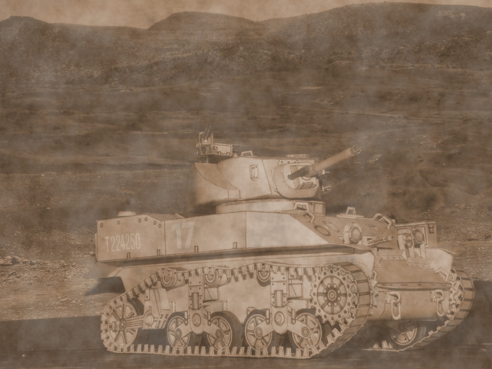 M5A1-Stuart VI (Plná velikost v novém okně) M5A1-Stuart VI