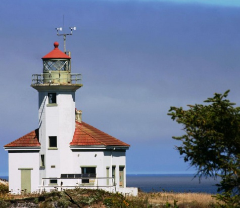 maják Cape Arago maják Cape Arago