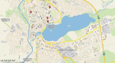 Mapa Hradec