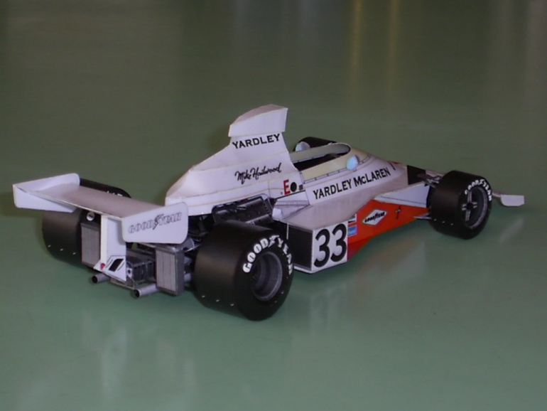 McLaren M23 Mike Hailwood GP Francie 1974 (Plná velikost v novém okně) McLaren M23 Mike Hailwood GP Francie 1974