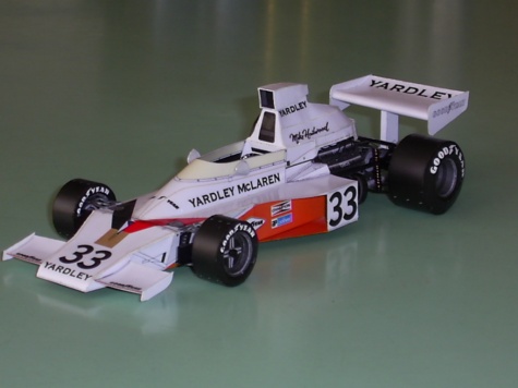 McLaren M23 Mike Hailwood GP Francie 1974 McLaren M23 Mike Hailwood GP Francie 1974