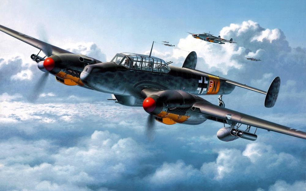 Messerschmitt Bf 110G-2 (Plná velikost v novém okně) Messerschmitt Bf 110G-2