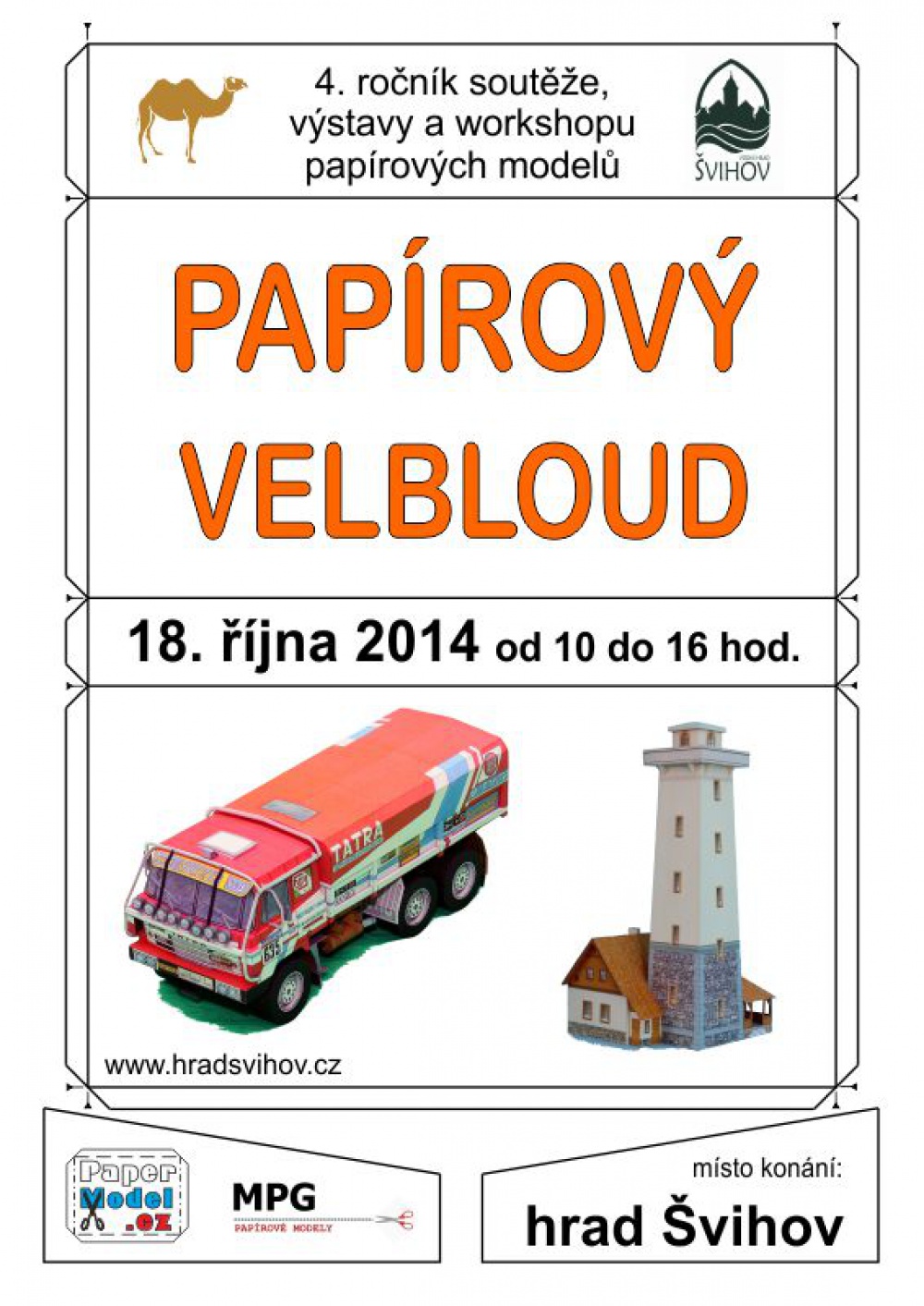 Papírový velbloud Švihov 2014 (Plnďż˝ velikost v novďż˝m oknďż˝) Papírový velbloud Švihov 2014