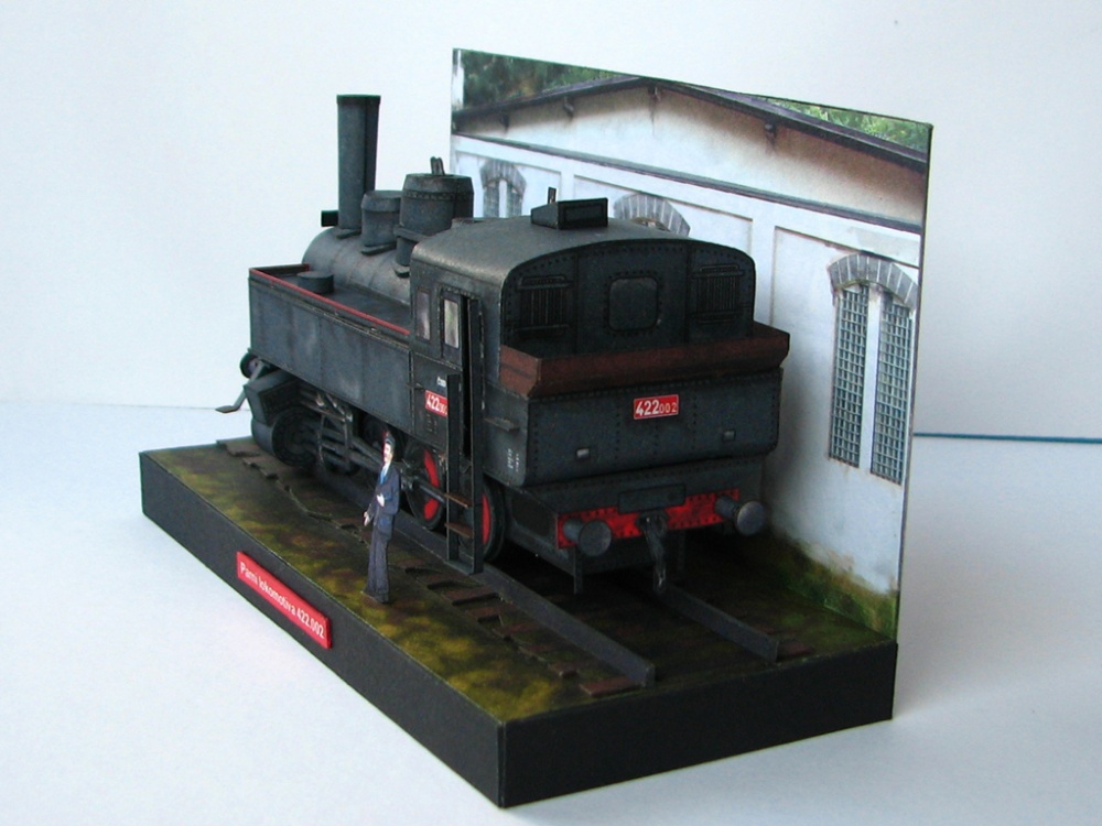 Parní lokomotiva 422.002 (Plnďż˝ velikost v novďż˝m oknďż˝) Parní lokomotiva 422.002