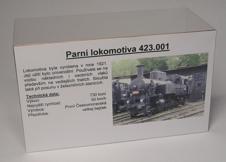 Parní lokomotiva 423.001 (Plná velikost v novém okně) Parní lokomotiva 423.001