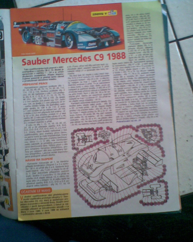 Sauber Mercedes C9 (Plná velikost v novém okně) Sauber Mercedes C9