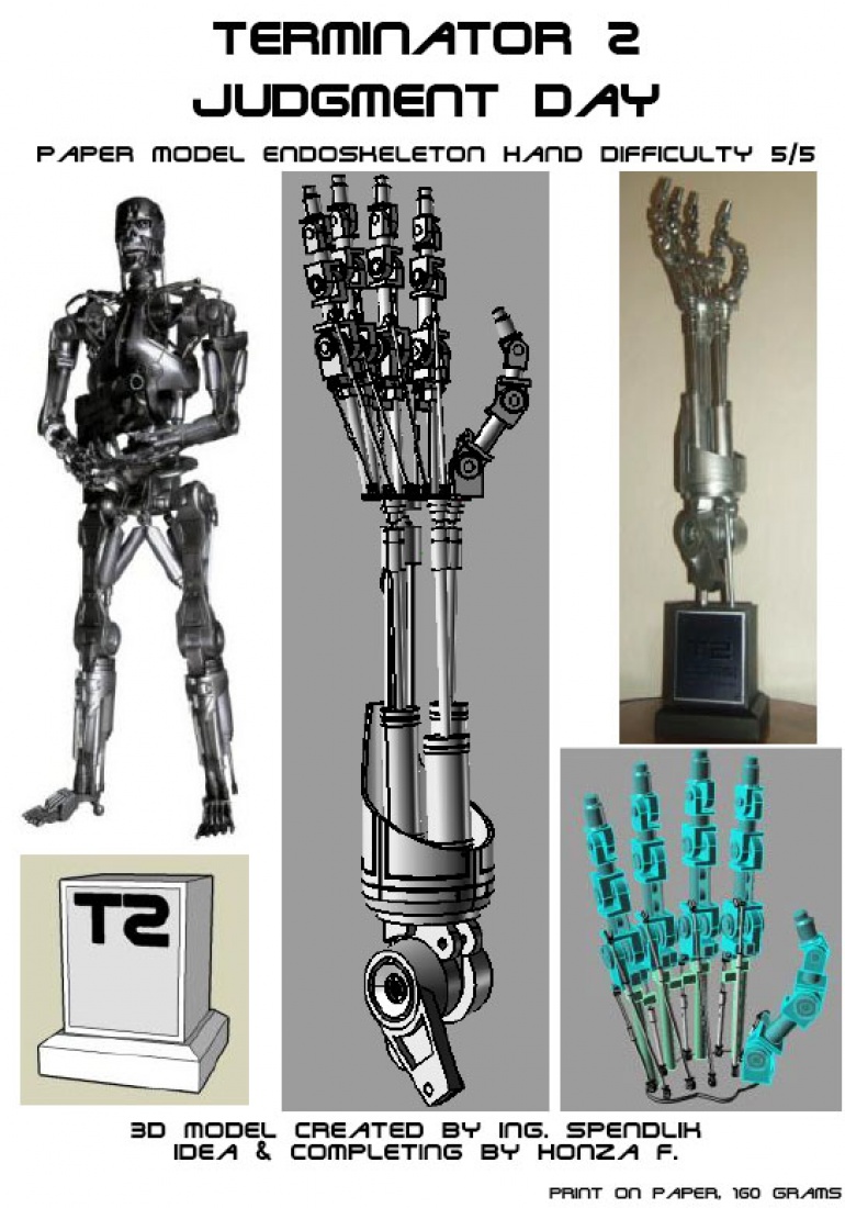 T2 Endoskeleton hand 