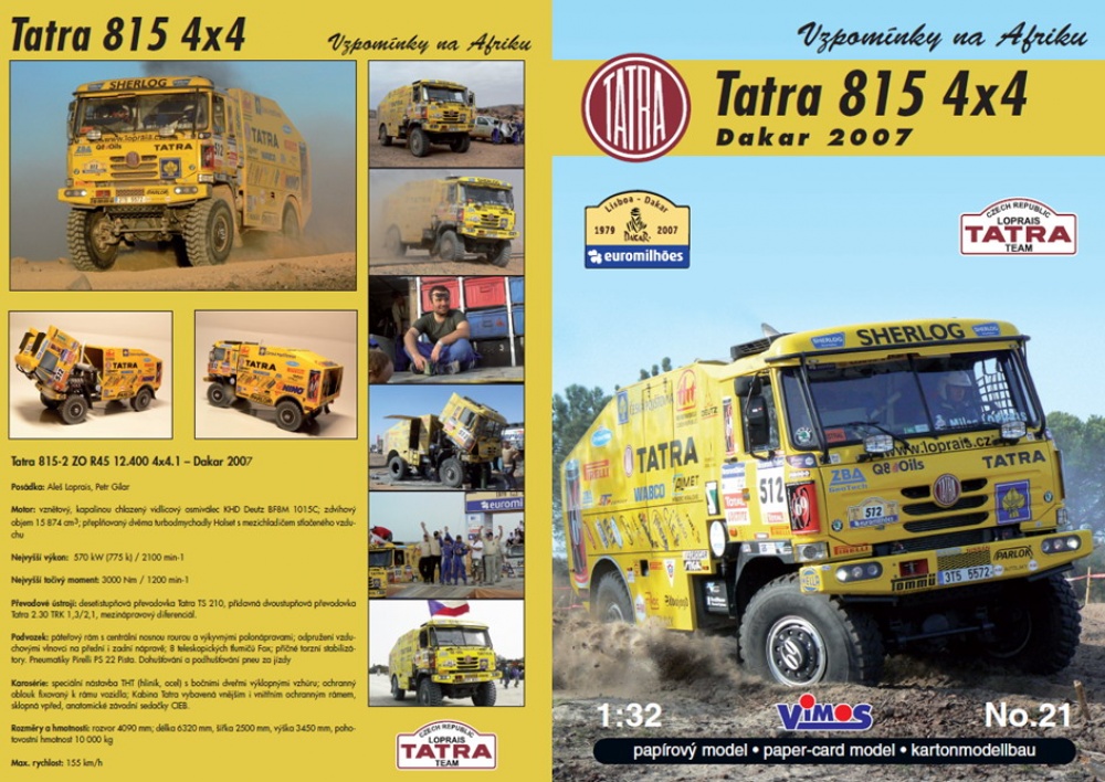 Tatra 815 4x4 Dakar 2007 (Plná velikost v novém okně) Tatra 815 4x4 Dakar 2007