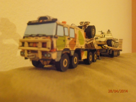 Tatra T-816TTT + KOGEL tankovy naves + tank T-55 Tatra T-816TTT + KOGEL tankovy naves + tank T-55