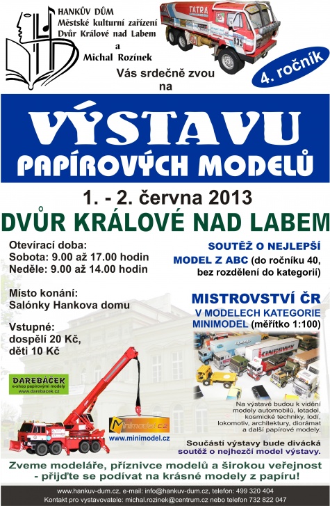 V�stava pap�rov�ch model� Dv�r Kr�lov� nad Labem 1. - 2. �ervna 2013 