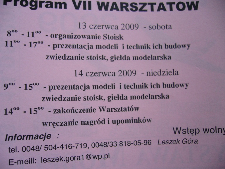 WARSZTATY 2009