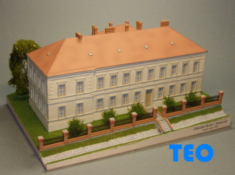 Z�kladn� �kola v Jehnic�ch okolo roku 1930