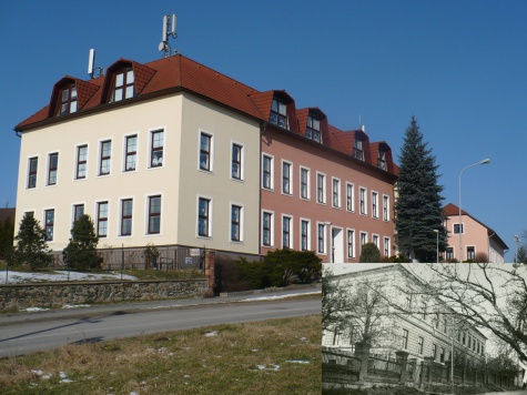 ZŠ v Jehnicích kolem r. 1930 ZŠ v Jehnicích kolem r. 1930